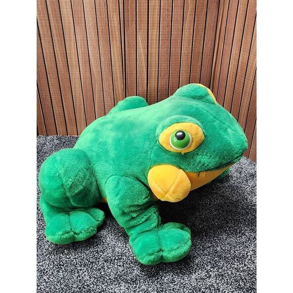 Large Retro Plush Frog #A78 - Picture 6 of 10